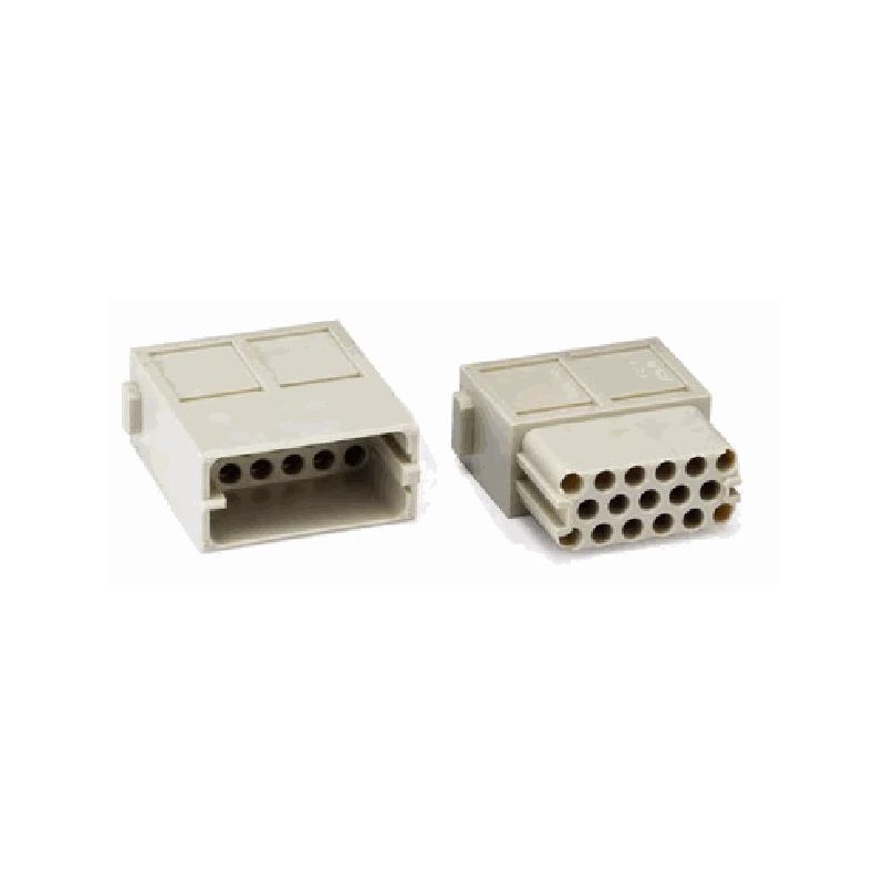 Insert HM modulaire, Raccordement à Sertir, mâle, 17 pin, 10A, Polycarbonate 